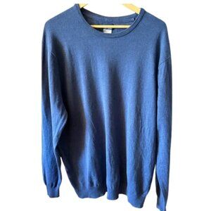 Basic Editions Blue Crewneck Sweater Men’s XL Cotton Blend